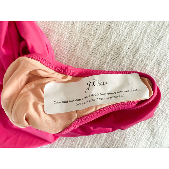 J. Crew | NWT | Ruched ruffle one-piece swimsuit in Radiant Fuchsia | Sz 22 - Picture 5 of 12